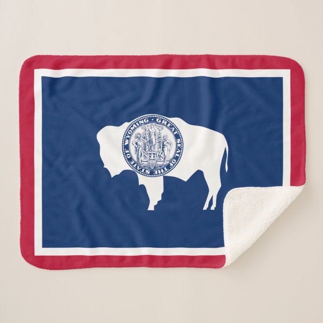 Manta Sherpa Bandera del estado de Wyoming (Anverso (horizontal))