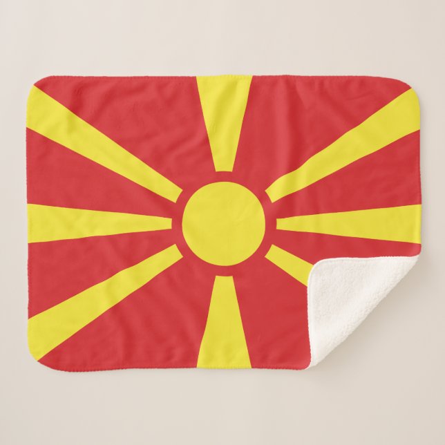 Manta Sherpa Bandera del Norte de Macedonia (Anverso (horizontal))