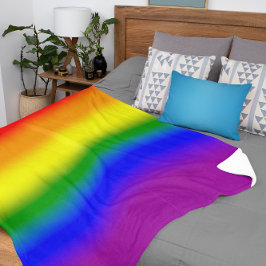 Manta Sherpa Bandera del Orgullo Arcoiris del Gradiente LGBTQ+