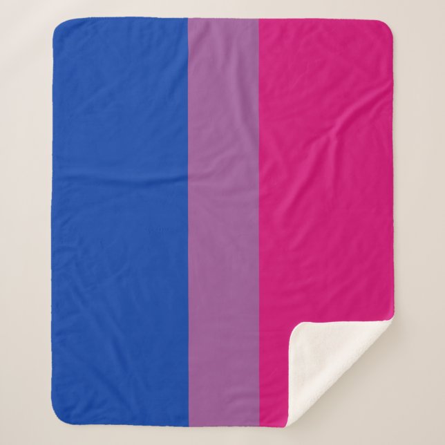 Manta Sherpa Bandera del Orgullo Bisexual (Anverso)