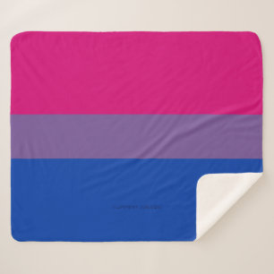 Manta Sherpa Bandera del Orgullo Bisexual de SlipperyJoe lavand