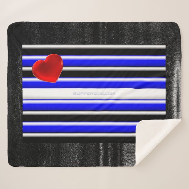 Manta Sherpa Bandera del Orgullo Gay de SlipperyJoe negro real  (Anverso (horizontal))