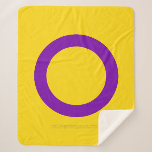 Manta Sherpa Bandera del orgullo intersexual de SlipperyJoe's f