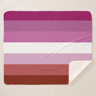 Manta Sherpa bandera del orgullo lésbico femenino de SlipperyJo