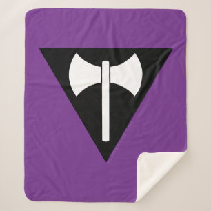 Manta Sherpa Bandera del orgullo lésbico SlipperyJoe feminista