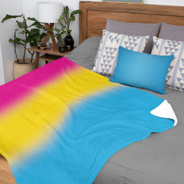 Manta Sherpa Bandera del Orgullo Pansexual de Gradiente - Bande