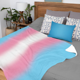 Manta Sherpa Bandera del Orgullo Transgénero Gradiente - Bander