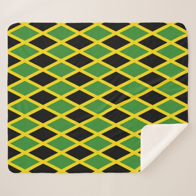 Manta Sherpa Bandera del Sherpa Patriótico con bandera de Jamai (Anverso (horizontal))