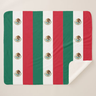 Manta Sherpa Bandera del Sherpa Patriótico con bandera de Méxic