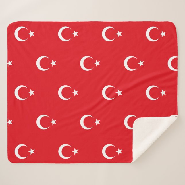 Manta Sherpa Bandera del Sherpa Patriótico con bandera turca (Anverso (horizontal))