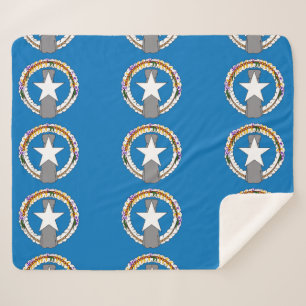 Manta Sherpa Bandera del Sherpa Patriótico - Mariana del Norte