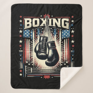 Manta Sherpa Bandera estadounidense en problemas de boxeo - Box