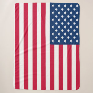 Manta Sherpa Bandera estadounidense Sherpa Blanket