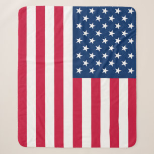Manta Sherpa Bandera estadounidense Sherpa Blanket