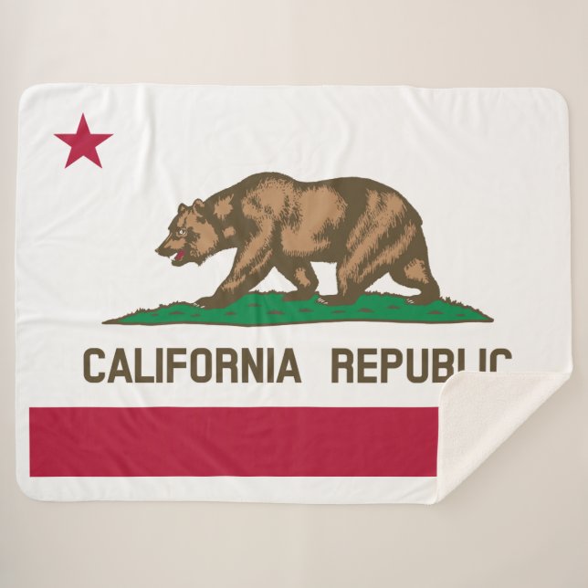 Manta Sherpa Bandera estatal de California (Anverso (horizontal))