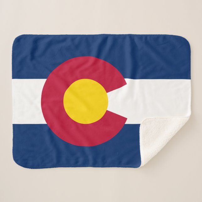 Manta Sherpa Bandera Estatal de Colorado (Anverso (horizontal))