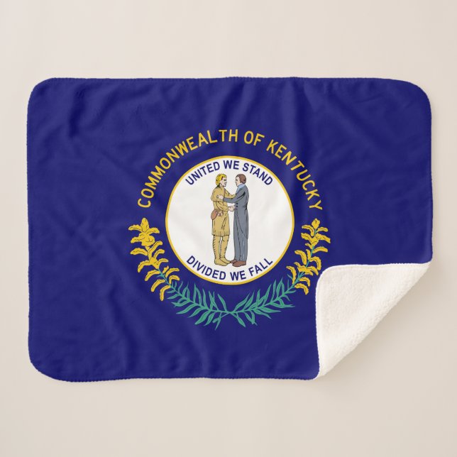 Manta Sherpa Bandera estatal de Kentucky (Anverso (horizontal))