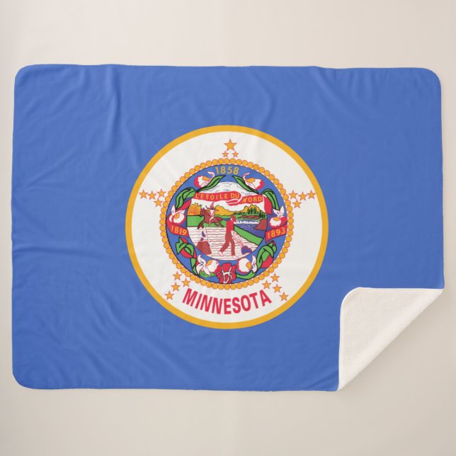 Manta Sherpa Bandera estatal de Minnesota (Anverso (horizontal))