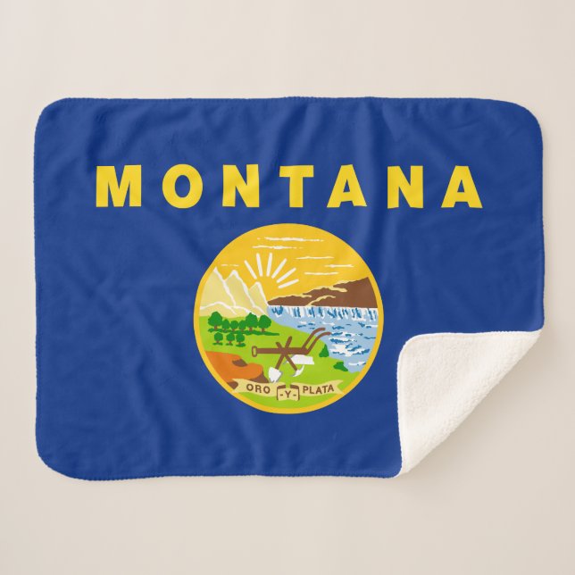 Manta Sherpa Bandera Estatal de Montana (Anverso (horizontal))
