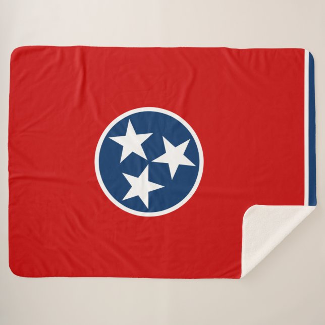 Manta Sherpa Bandera estatal de Tennessee (Anverso (horizontal))