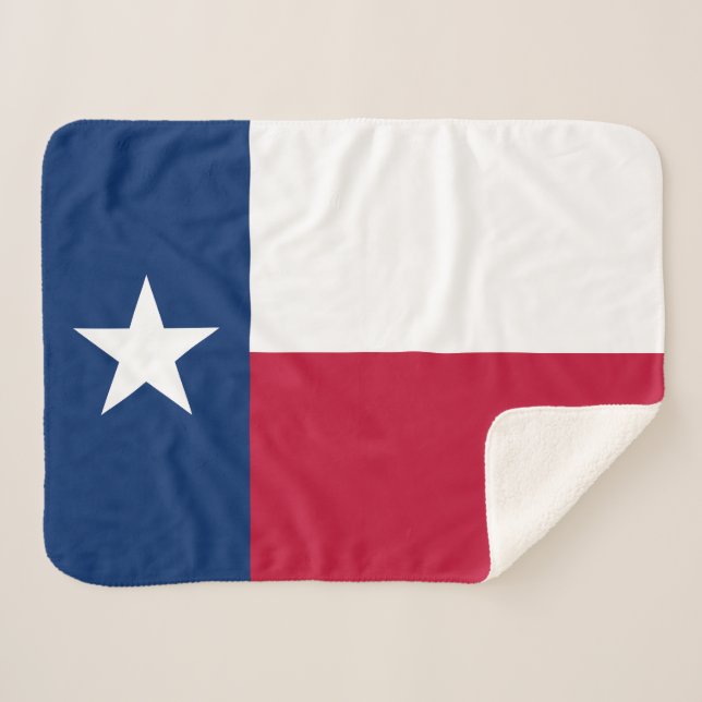 Manta Sherpa Bandera Estatal de Texas (Anverso (horizontal))