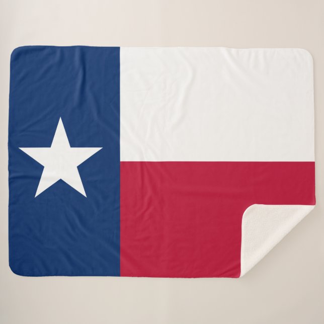 Manta Sherpa Bandera Estatal de Texas (Texas) (Anverso (horizontal))