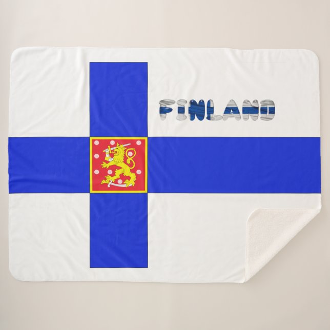 Manta Sherpa Bandera finlandesa (Anverso (horizontal))