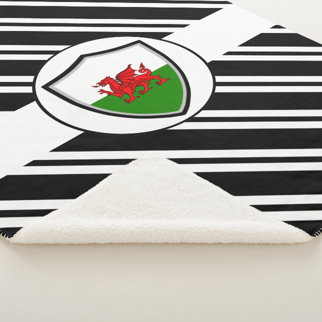Manta Sherpa Bandera galesa Sherpa Blanket (3/4)