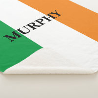Bandera irlandesa personalizado Sherpa frazada