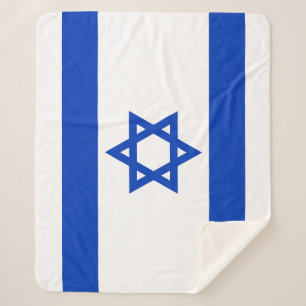 Manta Sherpa Bandera israelí azul y blanco moderno patriótico