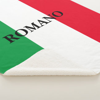 Manta Sherpa Bandera italiana personalizado Sherpa frazada