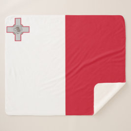 Manta Sherpa Bandera maltesa