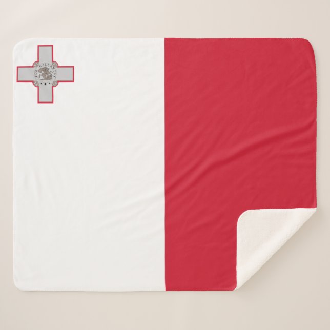 Manta Sherpa Bandera maltesa (Anverso (horizontal))