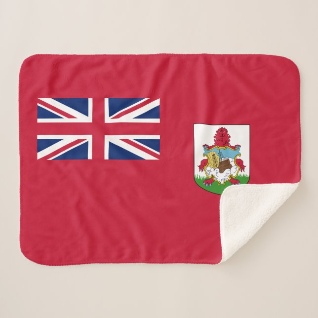Manta Sherpa Bandera patriótica de Bermudas (Anverso (horizontal))