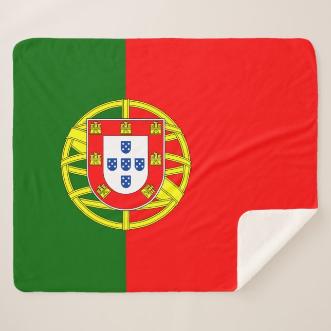 Manta Sherpa Bandera portuguesa (Portugal) (Anverso (horizontal))