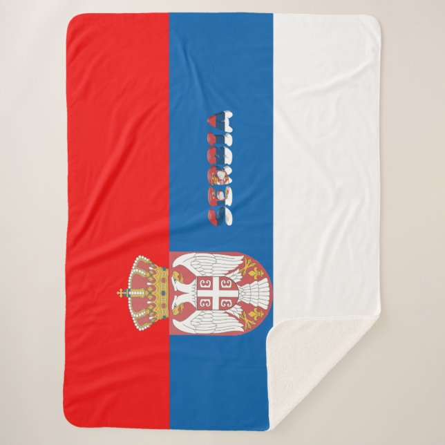 Manta Sherpa Bandera servia (Anverso)