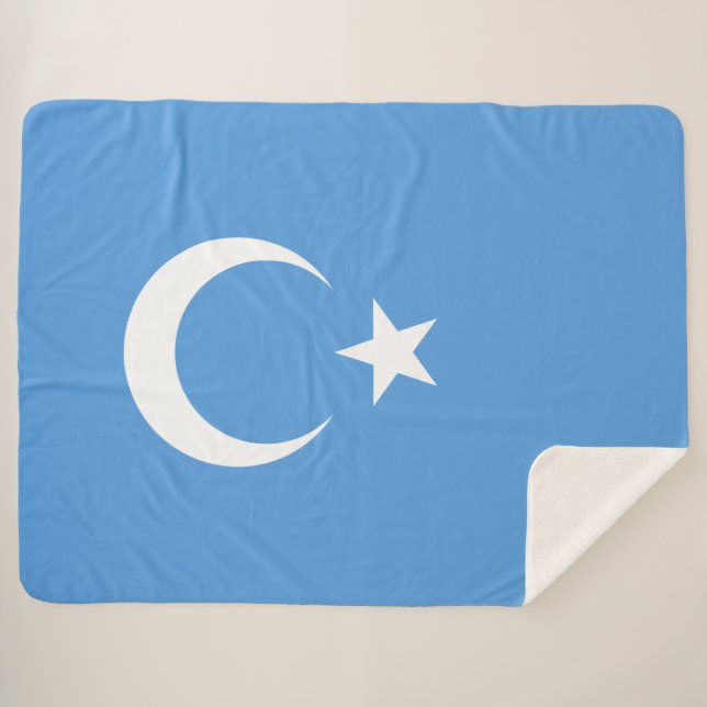 Manta Sherpa Bandera uigur del este de Turkmenistán (uigur) (Anverso (horizontal))