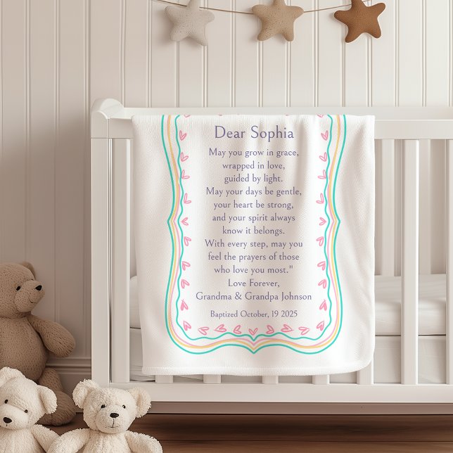 Manta Sherpa Baptism Gift Prayer Grandparents Blanket Sherpa  (Subido por el creador)