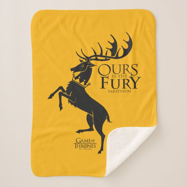 Manta Sherpa Baratheon Sigil - Ours is the Fury (Anverso)
