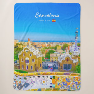 Manta Sherpa Barcelona, España - Parque Güell Mosaico Gaudí