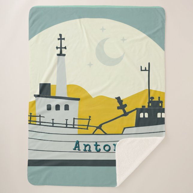 Manta Sherpa Barco de la Luna Nórdica  (Anverso)