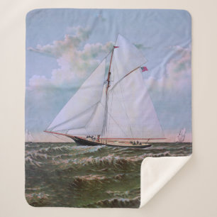 Manta Sherpa Barco de vela antiguo