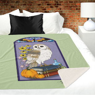Manta Sherpa Barnúu Art Nouveau Calabazas Libros Antiguos Otoño