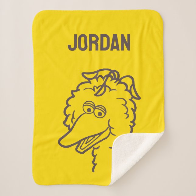 Manta Sherpa Barrio Sésamo | Brillante de pájaro (Anverso)