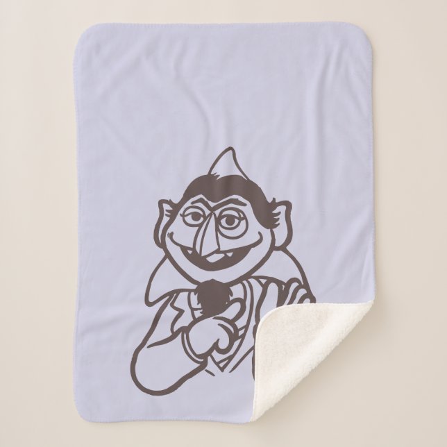 Manta Sherpa Barrio Sésamo | Count von Count (Anverso)