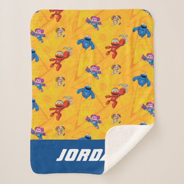 Manta Sherpa Barrio Sésamo | Edificios Mecha | Añadir nombre (Anverso)