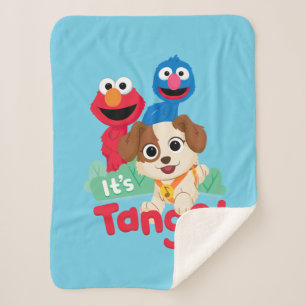Manta Sherpa Barrio Sésamo   Es Tango con Elmo y Grover