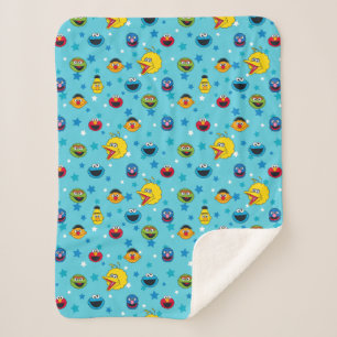 Manta Sherpa Barrio Sésamo   Mejor patrón de estrella de amigos