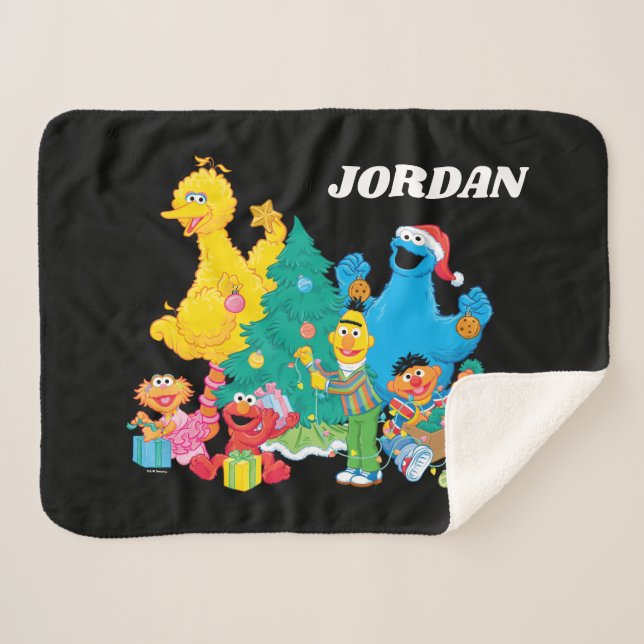 Manta Sherpa Barrio Sésamo | NAVIDADES (Anverso (horizontal))