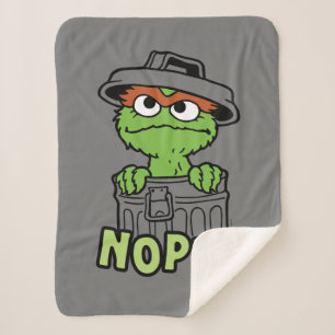 Manta Sherpa Barrio Sésamo   Oscar al Grouch Nope!